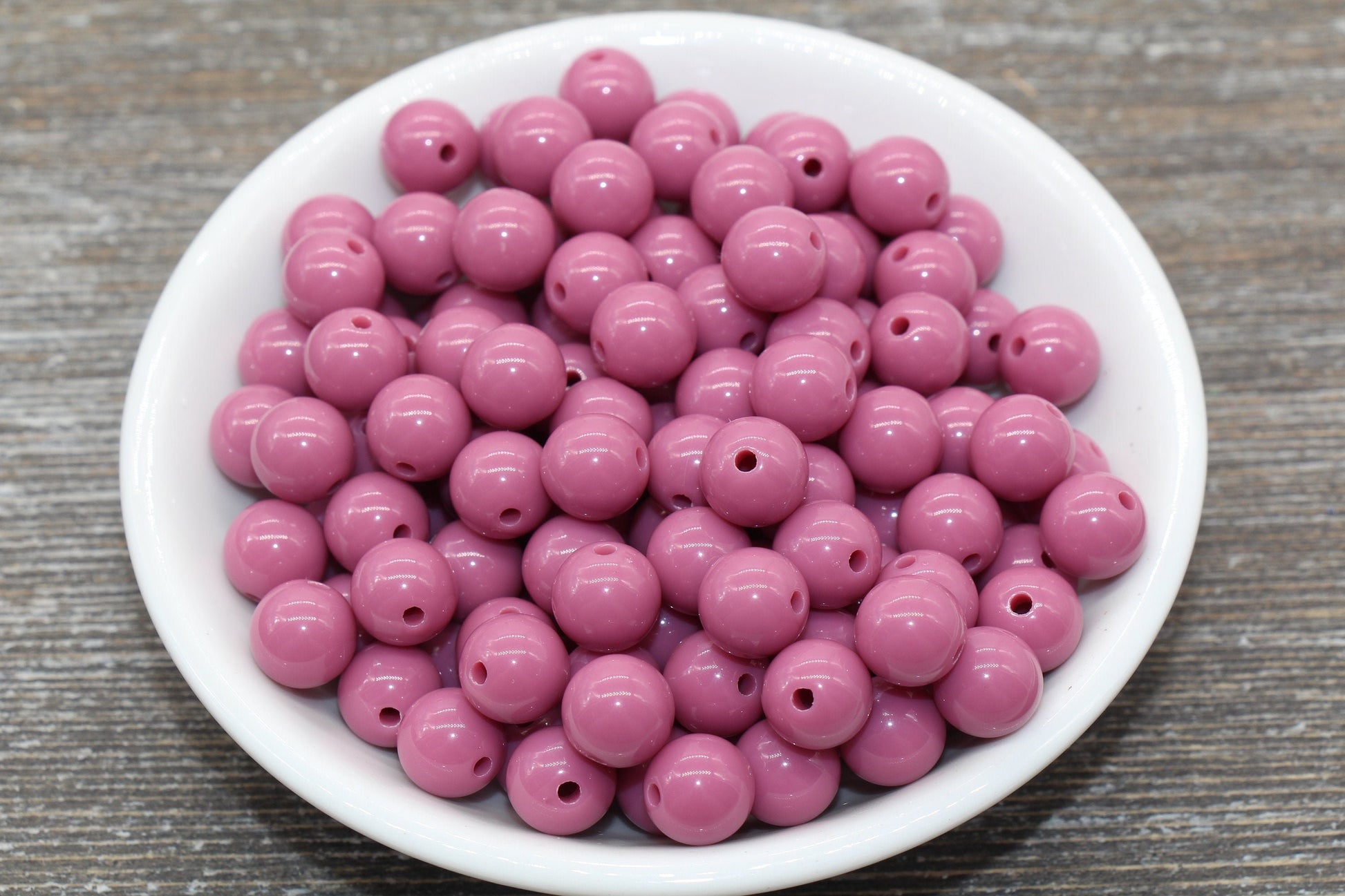 10mm Turkish Rose Gumball Beads, Round Acrylic Loose Beads, Bubblegum Beads, Chunky Beads, Smooth Plastic Round Beads #1369