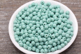 6mm Dusty Green Gumball Beads, Round Acrylic Loose Beads, Bubblegum Beads, Chunky Beads, Bubble Gum Beads, Smooth Plastic Round Beads #1382