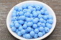 10mm Blue Acrylic Gumball Beads