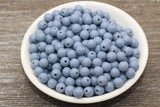 8mm Bluish Gray Gumball Beads, Round Acrylic Loose Beads, Bubblegum Beads, Chunky Beads, Bubble Gum Beads, Smooth Plastic Round Beads #1399