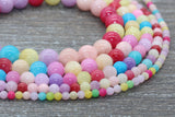 Rainbow Jade Beads, Smooth Gemstone Round Loose Beads, Sizes 4mm 6mm 8mm 10mm 12mm , Full Strand 15.5" #189