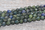 8mm Faceted Lapis Lazuli Beads, Gemstone Faceted Beads, Star Cut Beads Full Strand 15.5"