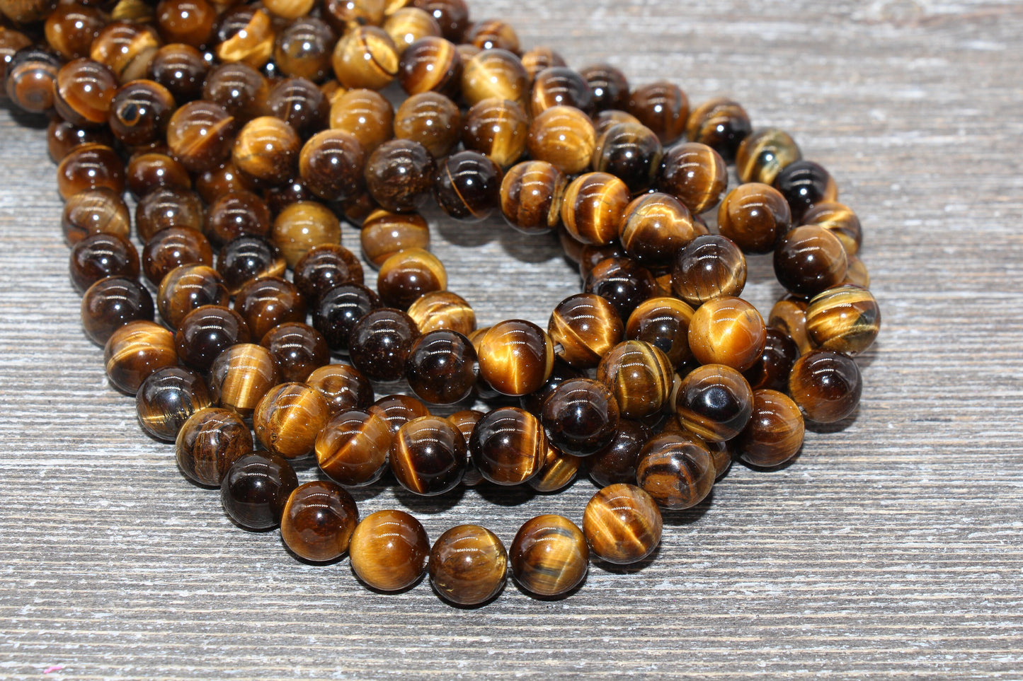 Tiger Eye Beads, Gemstone Round Beads, Size 4mm 6mm 8mm 10mm 12mm, Full Strand 15.5 inch #74