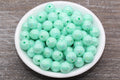 12mm Mint AB Acrylic Gumball Beads