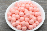12mm Peach AB Gumball Beads, Iridescent Acrylic Loose Beads, Solid Bubblegum Beads, Chunky Beads, Glossy Smooth Round Plastic Beads #1335