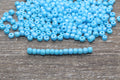 4mm 6/0 blue AB opaque glass seed beads for bracelets