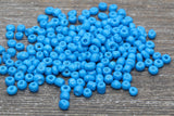 5mm blue opaque czech glass seed beads for bracelets