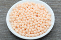 6mm Light Peach Acrylic Gumball Beads