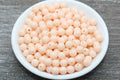8mm Light Peach Acrylic Gumball Beads