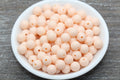 10mm Light Peach Acrylic Gumball Beads