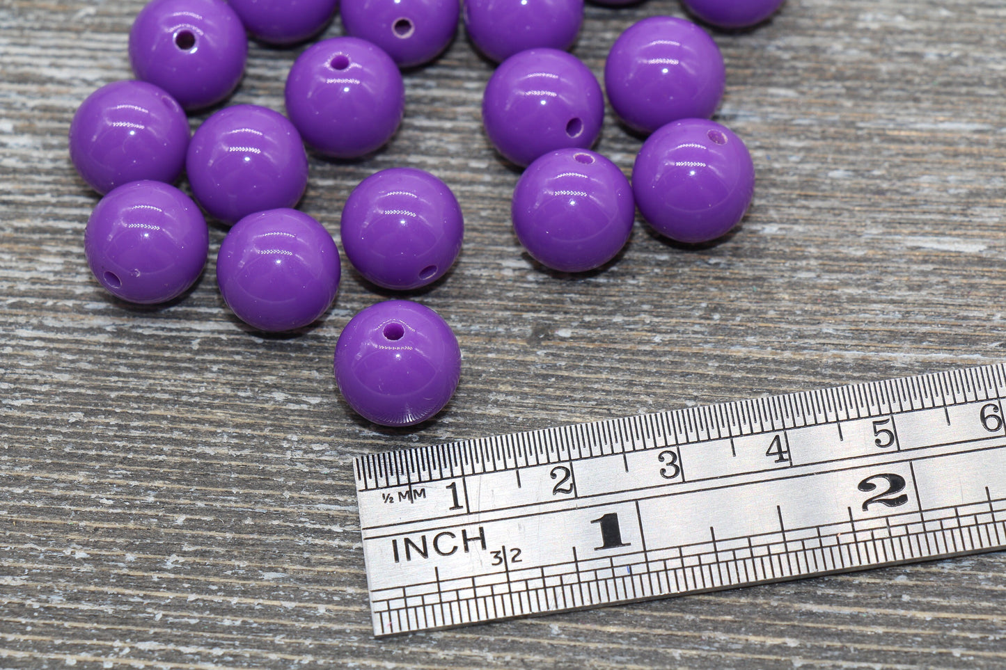 12mm Plum Purple Gumball Beads, Round Acrylic Purple Loose Beads, Bubblegum Beads, Chunky Beads, Bubble Gum Beads, Smooth Round Beads #1355