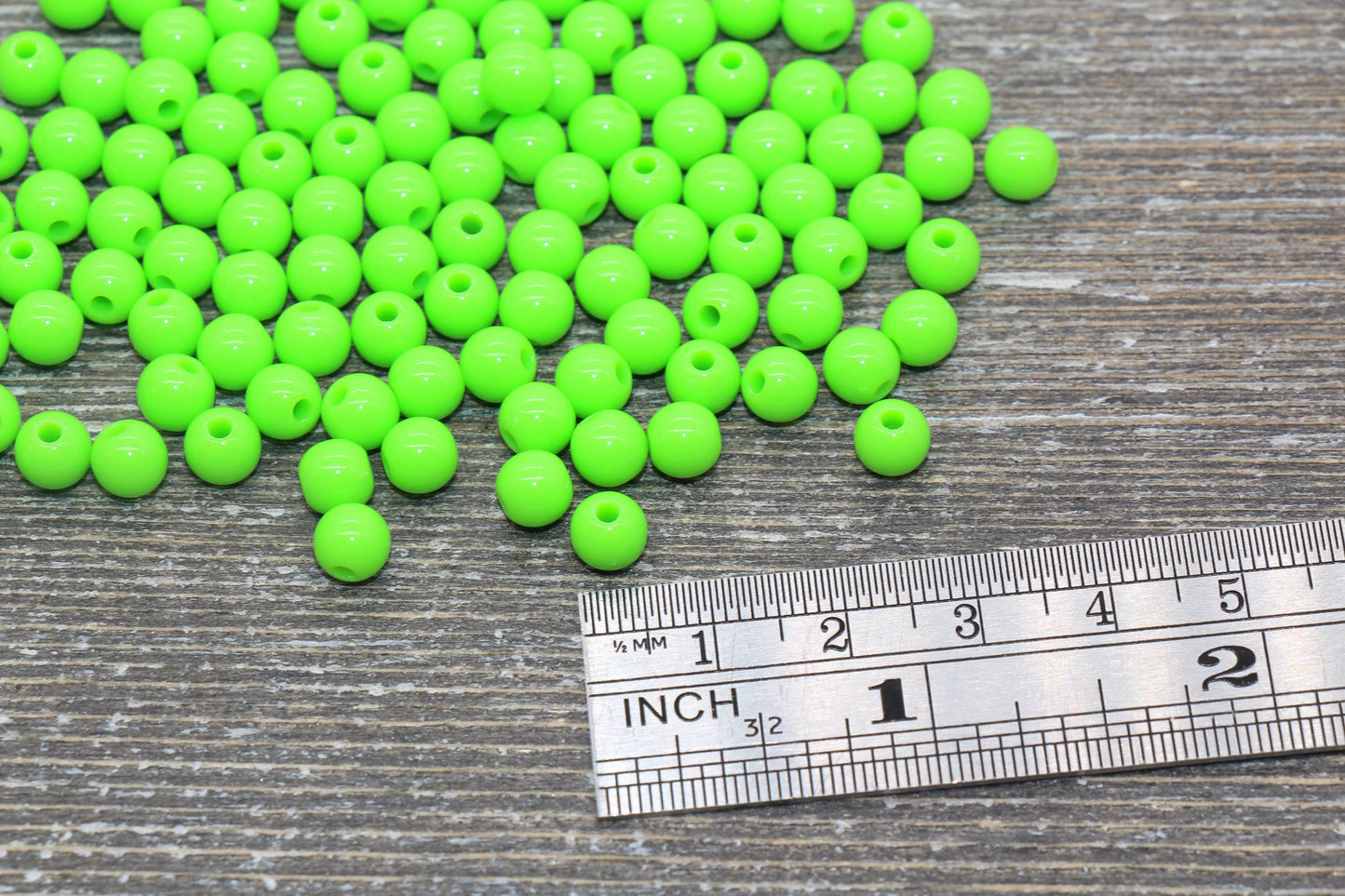 6mm Light Green Gumball Beads, Round Acrylic Loose Beads, Bubblegum Beads, Chunky Beads, Bubble Gum Beads, Smooth Plastic Round Beads #277