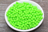 6mm Light Green Gumball Beads, Round Acrylic Loose Beads, Bubblegum Beads, Chunky Beads, Bubble Gum Beads, Smooth Plastic Round Beads #277