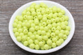 8mm Light Lime Green Acrylic Gumball Beads
