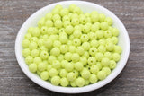 8mm Light Lime Green Acrylic Gumball Beads