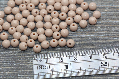 6mm Burlywood Brown Gumball Beads, Brown Round Acrylic Loose Beads, Bubblegum Beads, Chunky Beads, Bubblegum Beads, Smooth Round Beads #1378