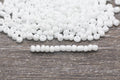4mm 6/0 white opaque glass seed beads for bracelets