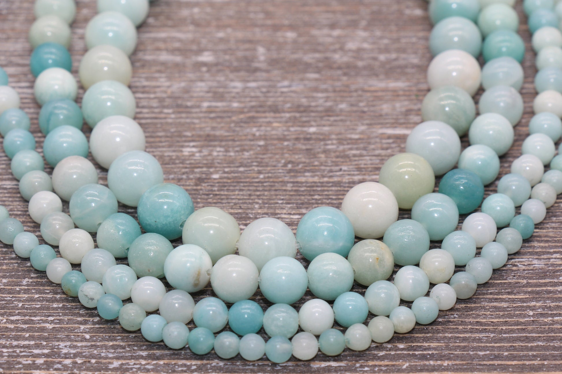 Blue Amazonite Beads, Gemstones Round Loose Beads, Sizes 4mm 6mm 8mm 10mm, Full Strand 15.5" #205