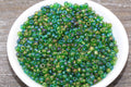 4mm 6/0 green AB transparent glass seed beads for bracelets