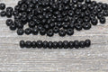 5mm black opaque czech glass seed beads for bracelets