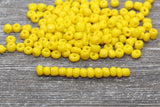 5mm yellow opaque czech glass seed beads for bracelets