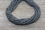 4mm black with white speckled heishi beads for bracelets and DIY jewelry