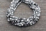 4mm black white gray heishi beads for bracelets and DIY jewelry