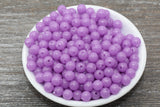 8mm Glow in Dark Purple Gumball Beads, Round Acrylic Loose Beads, Bubblegum Beads, Chunky Beads, Smooth Plastic Round Beads #1453