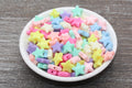 14mm Rainbow Acrylic Star Beads