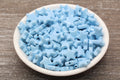 14mm Blue Acrylic Star Beads