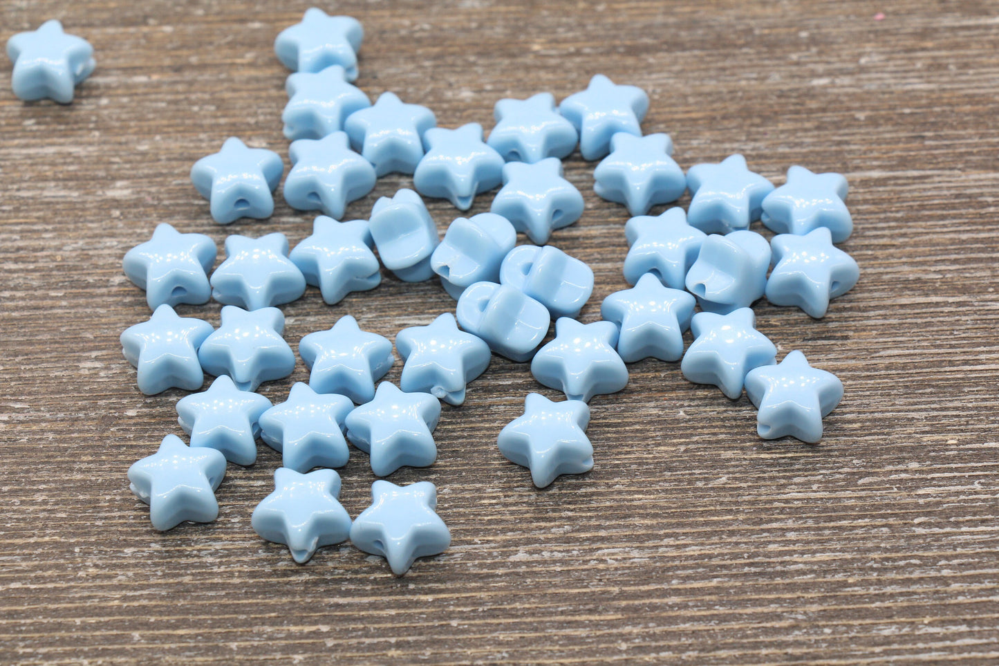 Blue Star Beads, Blue Acrylic Star Beads, Plastic Star Beads, Bracelet Beads, Beading Supplies #1490