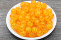 12mm Orange Crackle Acrylic Gumball Beads