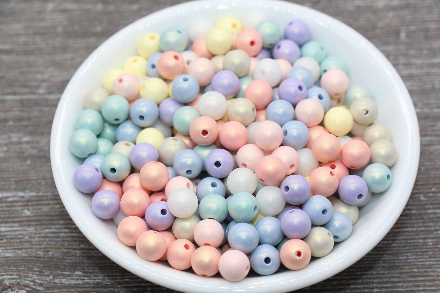 8mm Multicolored Shimmer Gumball Beads, Round Acrylic Loose Beads, Bubblegum Beads, Chunky Beads, Smooth Round Plastic Beads #1554