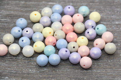 10mm Multicolored Shimmer Gumball Beads, Round Acrylic Loose Beads, Bubblegum Beads, Chunky Beads, Gumball Beads, Smooth Plastic Beads #1555 - Yourdiysupply