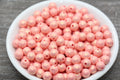 8mm Peach Shimmer Acrylic Gumball Beads