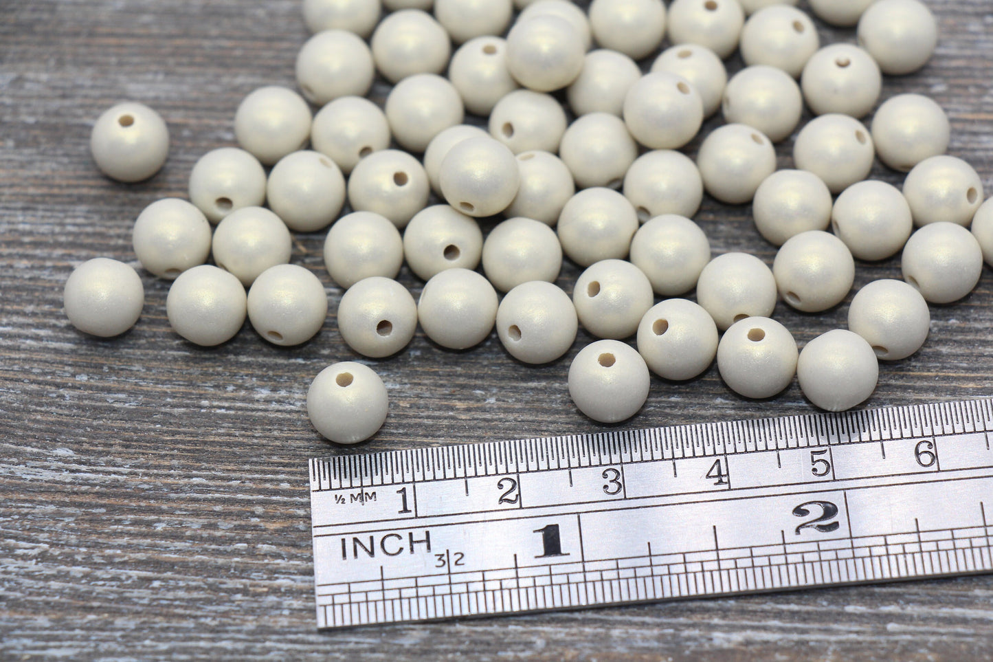 8mm Champagne Shimmer Gumball Beads, Round Acrylic Loose Beads, Bubblegum Beads, Chunky Beads, Smooth Round Plastic Beads #1569