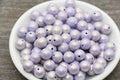10mm Lavender Shimmer Acrylic Gumball Beads