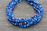 4mm blue multicolored heishi beads for bracelets and DIY jewelry