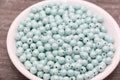 6mm Green Shimmer Acrylic Gumball Beads