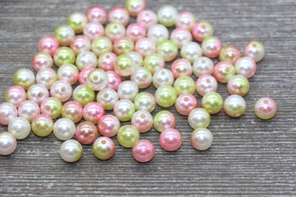 8mm Mermaid Ombre Pearls Beads, Ombre Beads, Chunky Beads, Imitation Pearl Beads, Gumball Beads, #1589