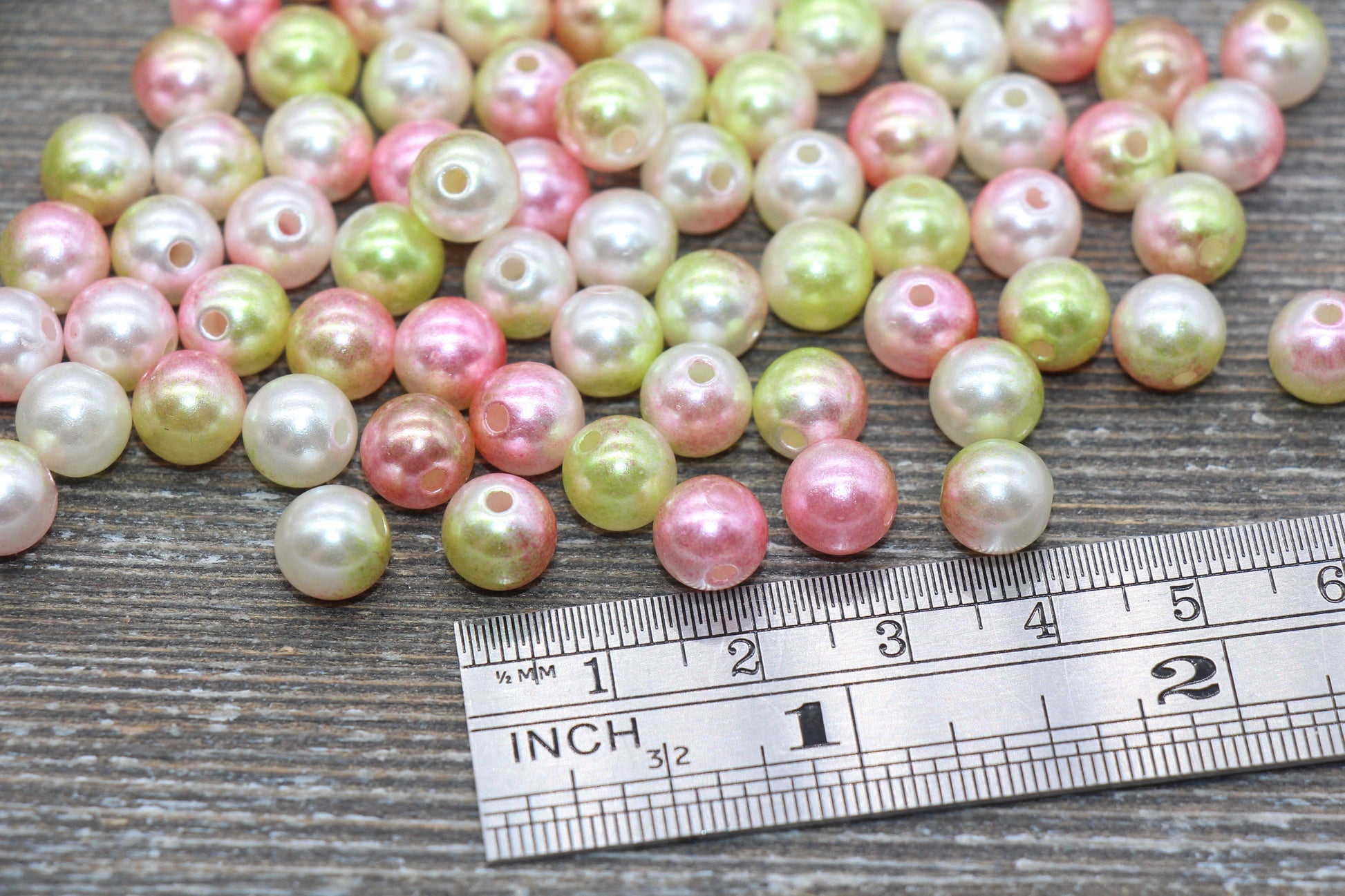 8mm Mermaid Ombre Pearls Beads, Ombre Beads, Chunky Beads, Imitation Pearl Beads, Gumball Beads, #1589