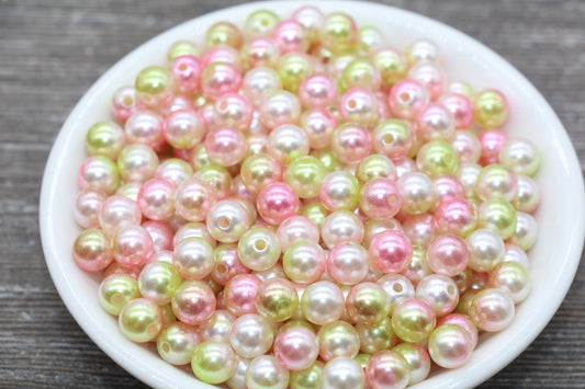 8mm Mermaid Ombre Pearls Beads, Ombre Beads, Chunky Beads, Imitation Pearl Beads, Gumball Beads, #1589