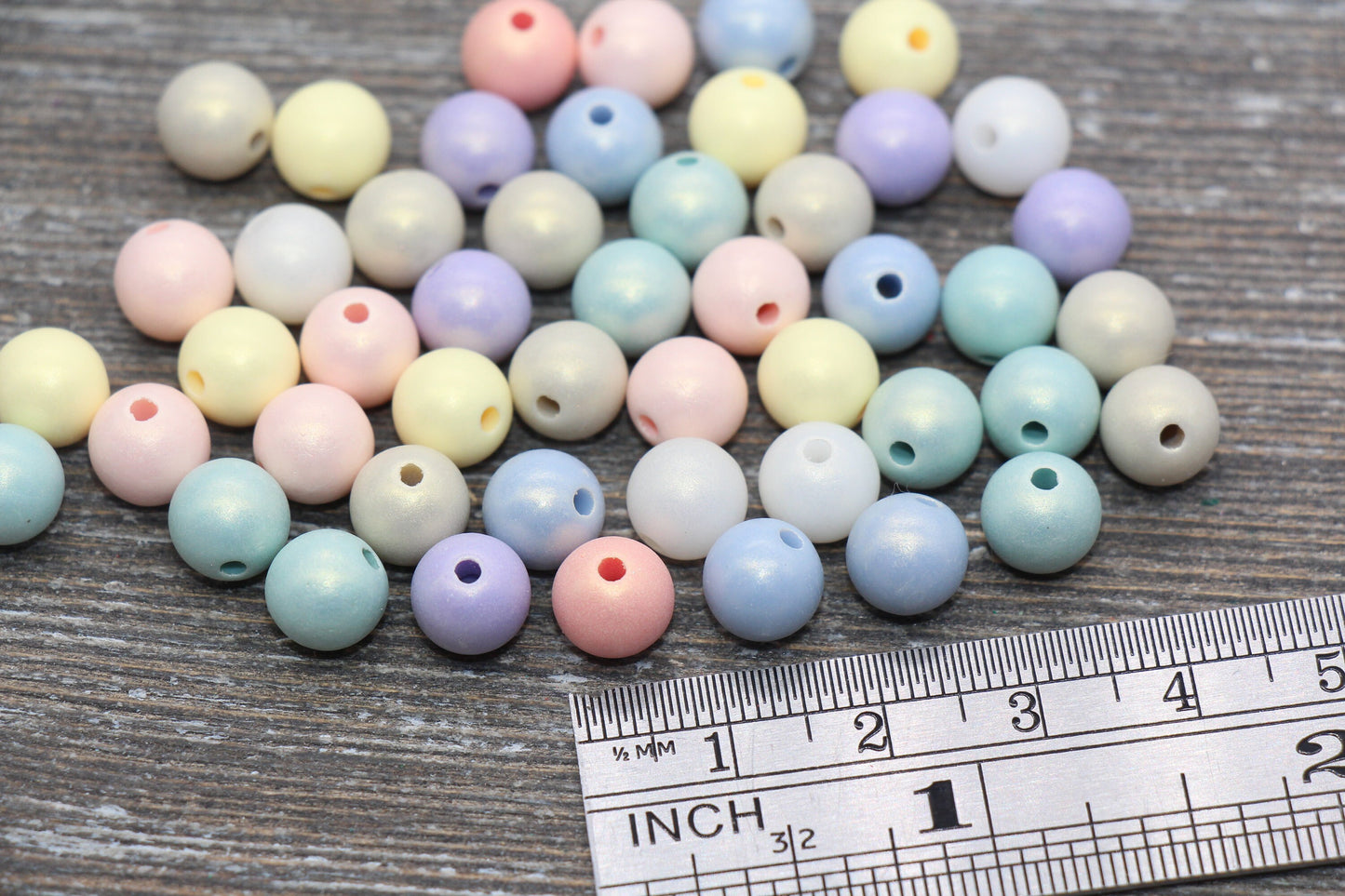 8mm Multicolored Shimmer Gumball Beads, Round Acrylic Loose Beads, Bubblegum Beads, Chunky Beads, Smooth Round Plastic Beads #1554