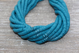 6mm Malachite Green Heishi Beads, Polymer Clay Disc Beads, African Disc Beads, Vinyl Heishi, 16 inch Strand #183
