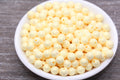 8mm Light Yellow Shimmer Acrylic Gumball Beads
