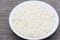 6mm White Shimmer Acrylic Gumball Beads