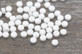 7mm White Acrylic Blank Beads
