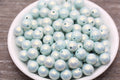 10mm Green Shimmer Acrylic Gumball Beads