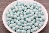 8mm Green Shimmer Gumball Beads, Round Acrylic Loose Beads, Bubblegum Beads, Chunky Beads, Smooth Round Plastic Beads #1581