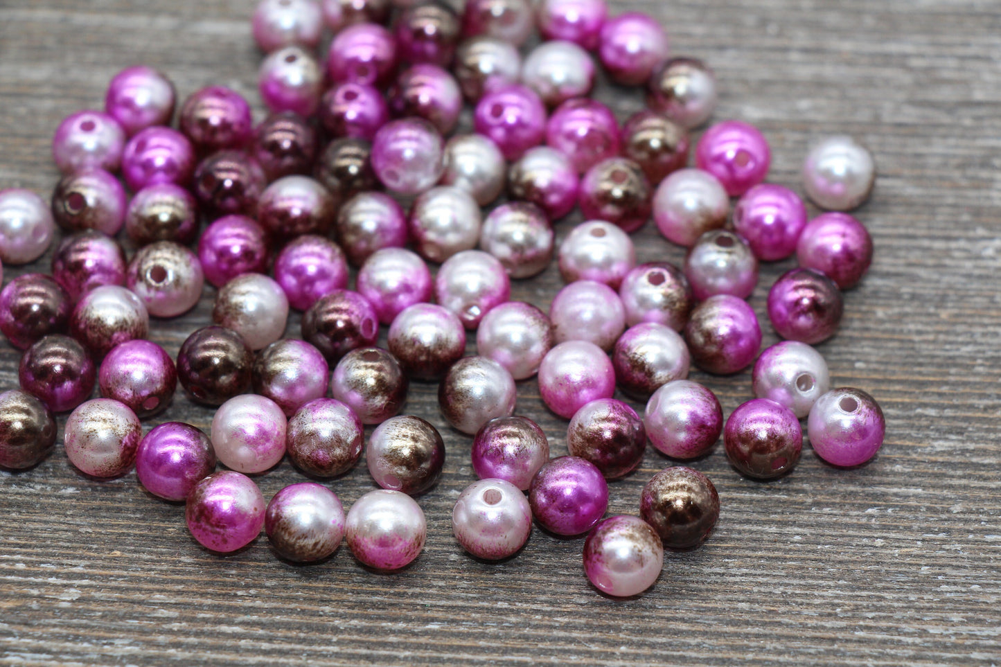 8mm Mermaid Ombre Pearls Beads, Ombre Beads, Chunky Beads, Imitation Pearl Beads, Gumball Beads, #1587